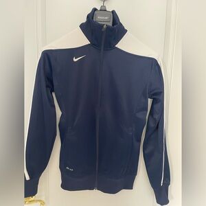 Nike Women’s Medium Dark Blue and White Performance Jacket Track Jacket